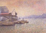 Georges Lemmen View of the Thames (nn02) oil on canvas